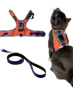 "The Pathfinder" Cat Harness with GPS Tracker Pocket - Powered by Tractive